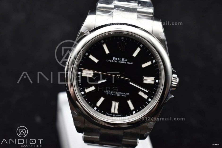 124300 Steel Edition Black 1:1 A3230 41mm 904L Best DIWF Oyster Perpetual Dial 0224